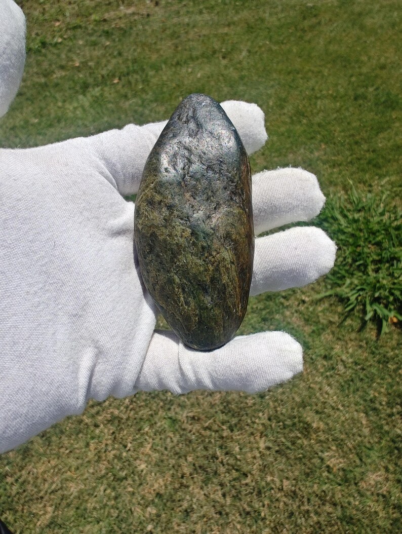 Dive Piece! Natural Big Sur Nephrite Jade Oceab Polish 美国碧玉籽料 - Image 8