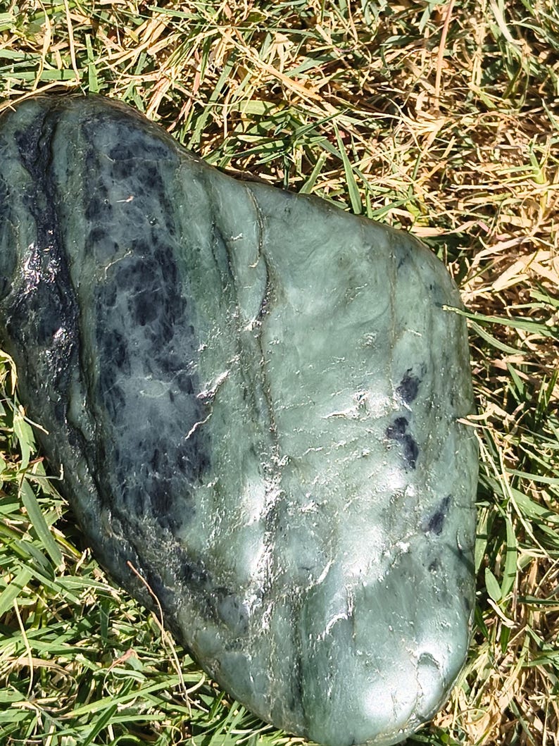 Siberian Dinasaur tooth shaped Nephrite Jade cobble