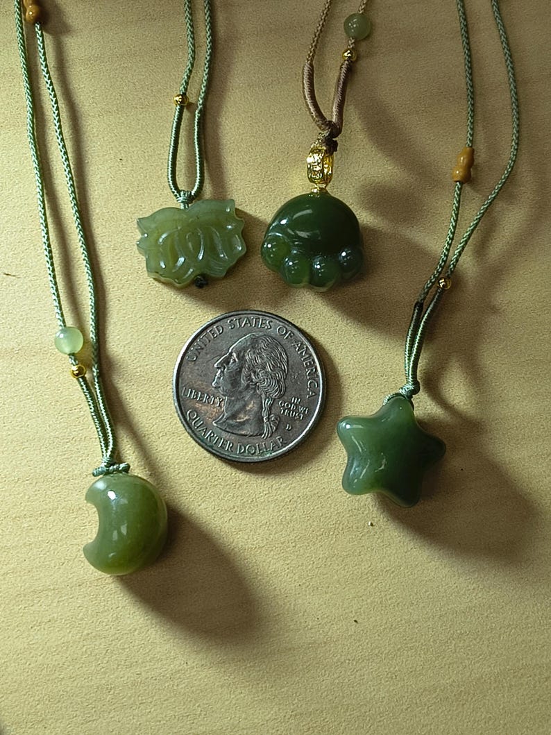 The crescent moon pendant – Nephrite Jade - Image 6