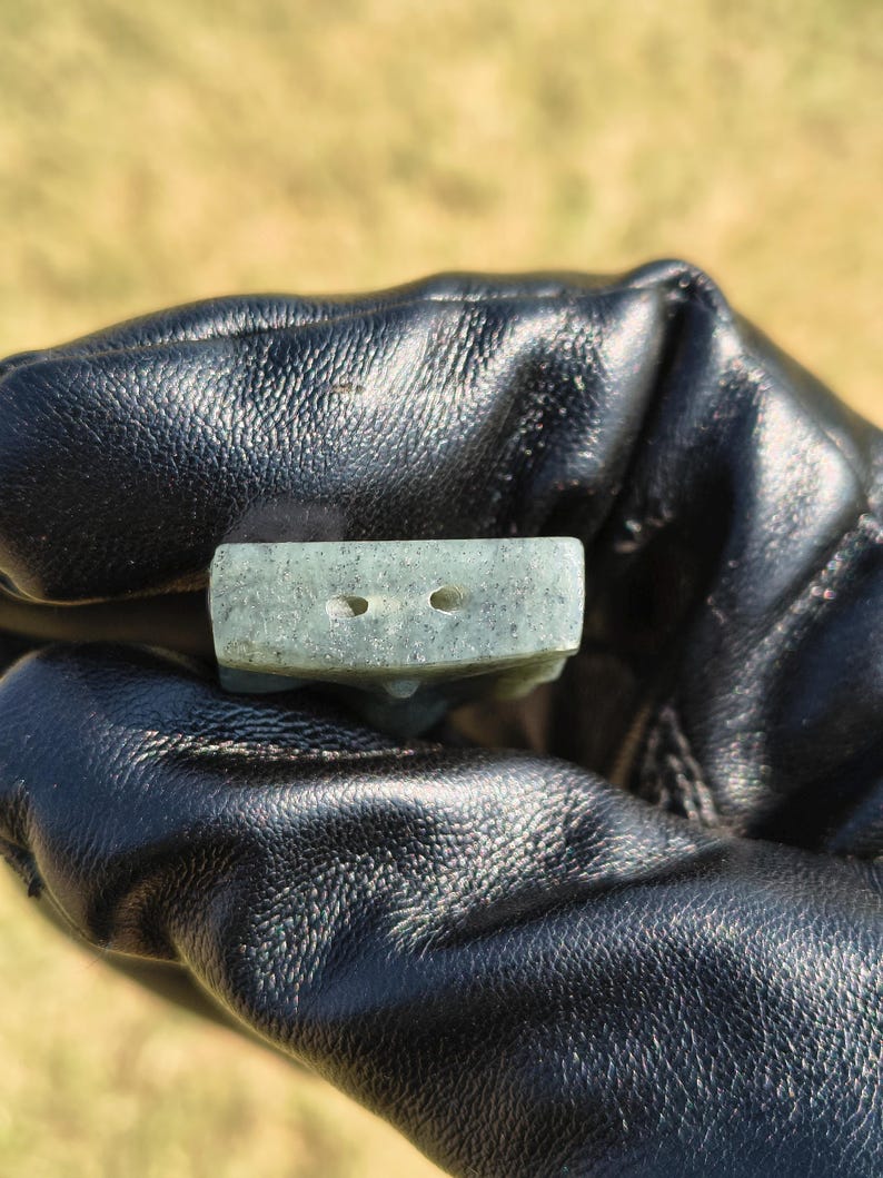 Certified Handmade Authentic Nephrite Jade Buddha's face Pendant (Not Big Sur Jade) - Image 6