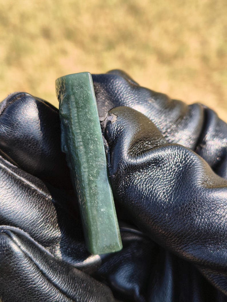 Certified Handmade Authentic Nephrite Jade Human face Pendant (Not Big Sur Jade) - Image 6