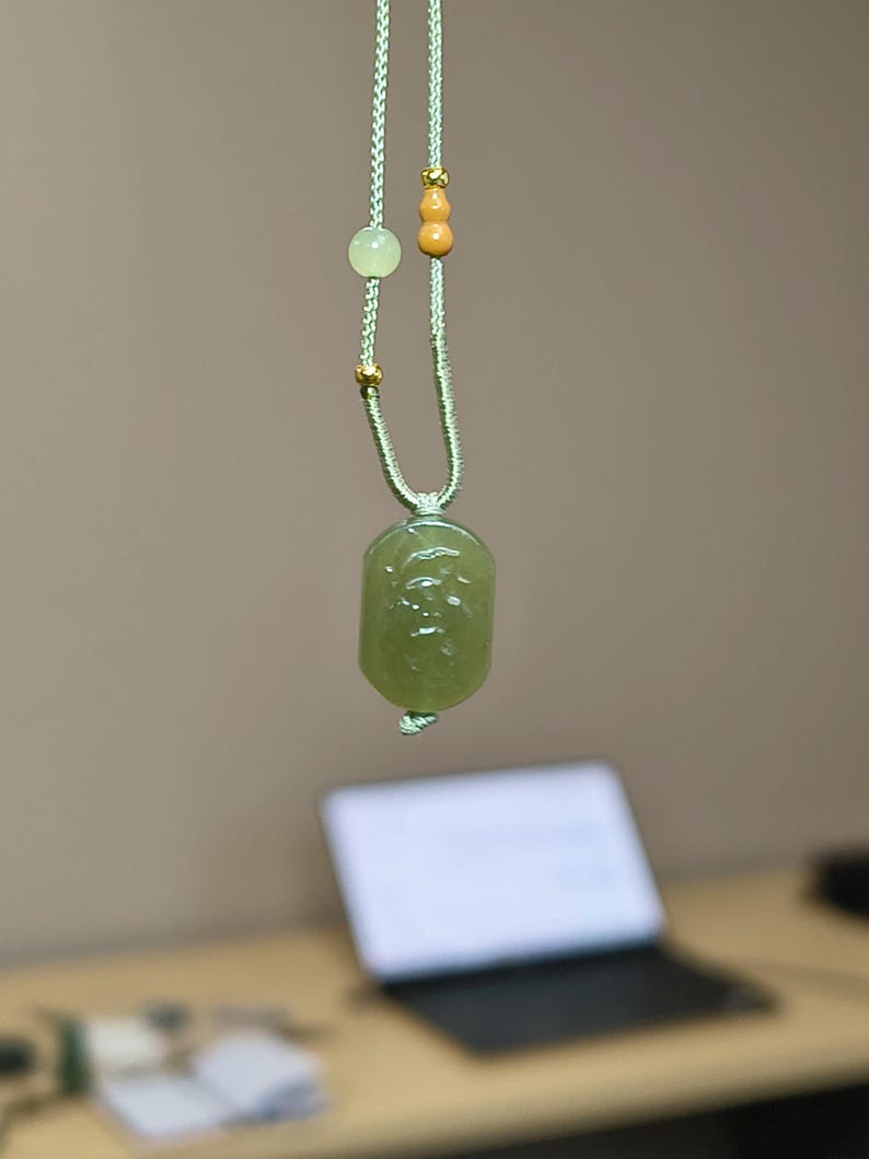 Lotus Flower Pendant – Kunlun Nephrite Jade - Image 5