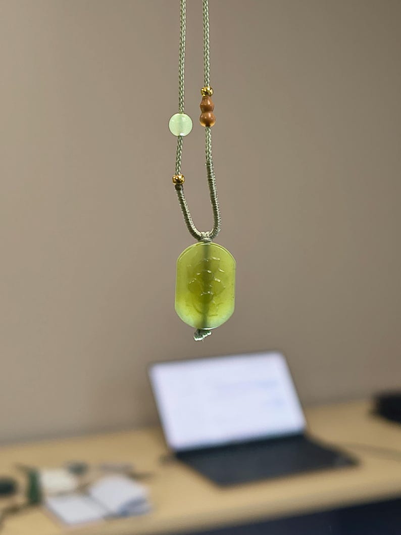 Lotus Flower Pendant – Kunlun Nephrite Jade - Image 6