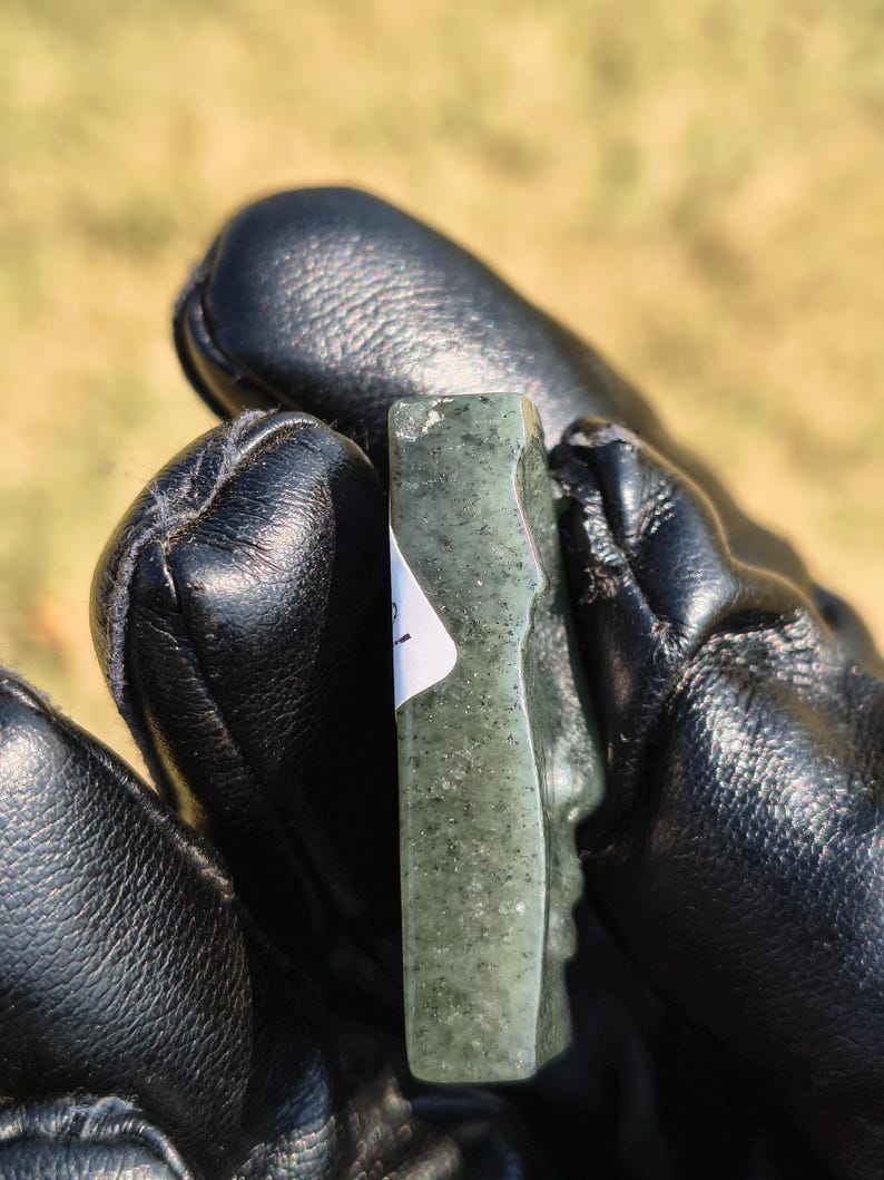 Certified Handmade Authentic Nephrite Jade Buddha's face Pendant (Not Big Sur Jade) - Image 3
