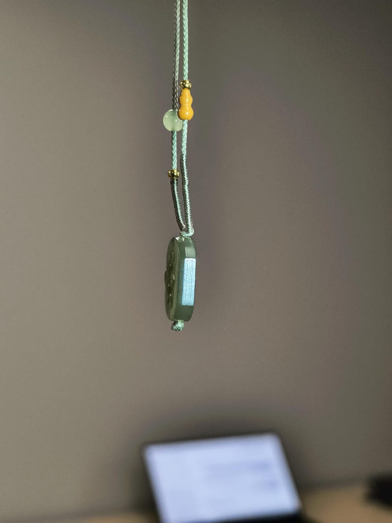 Lotus Flower Pendant – Kunlun Nephrite Jade - Image 4