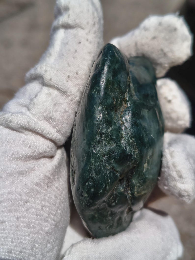 Authentic Big Sur Blue Jade Stone - Hand-polished - Image 5