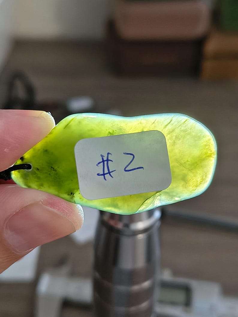 Icy! Californian Big Sur Nephrite Jade - Hand Polished Stone - Image 6