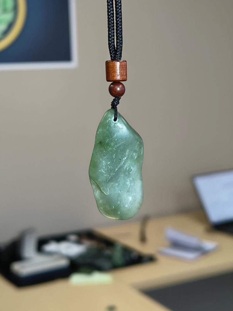 Icy! Californian Big Sur Nephrite Jade - Hand Polished Stone - Image 2