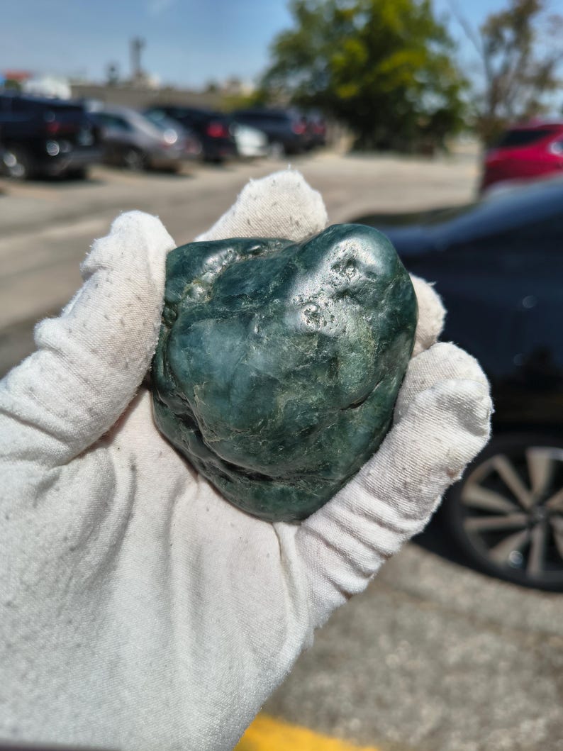 Authentic Big Sur Blue Jade Stone - Hand-polished - Image 8