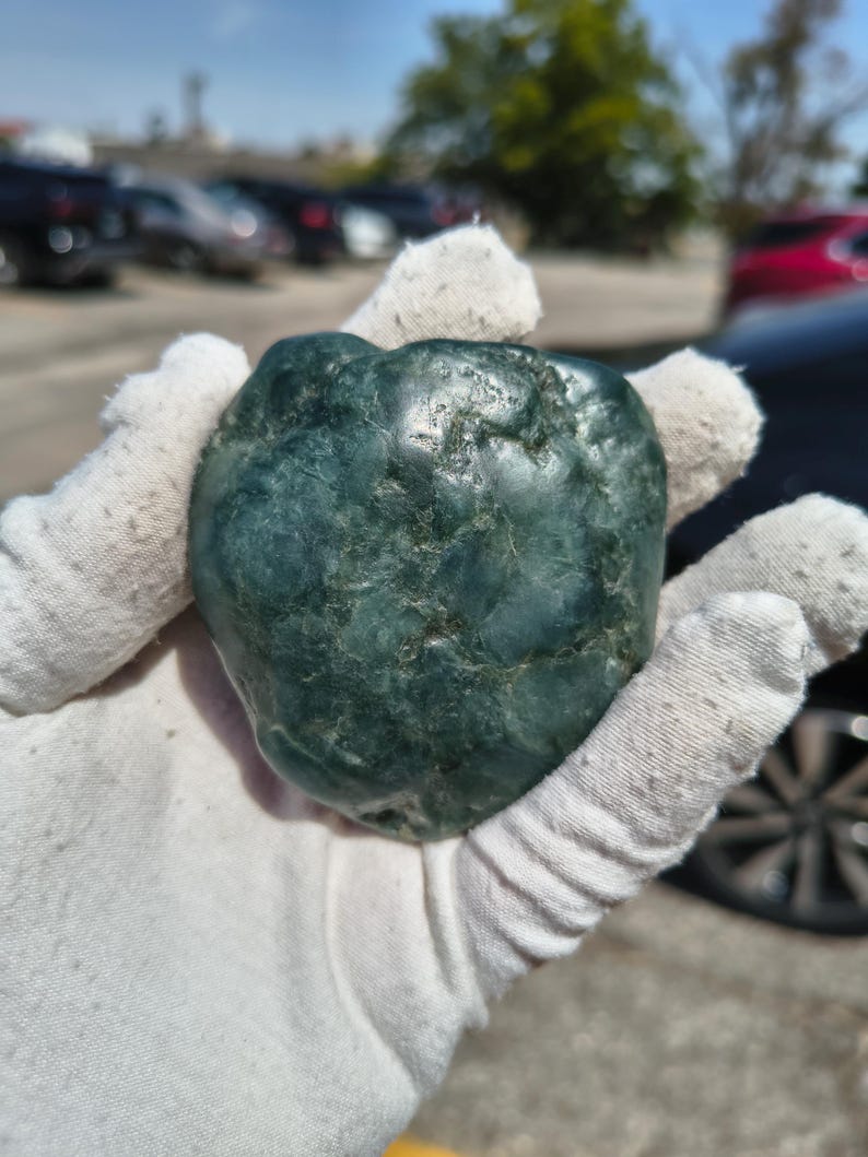 Authentic Big Sur Blue Jade Stone - Hand-polished - Image 7
