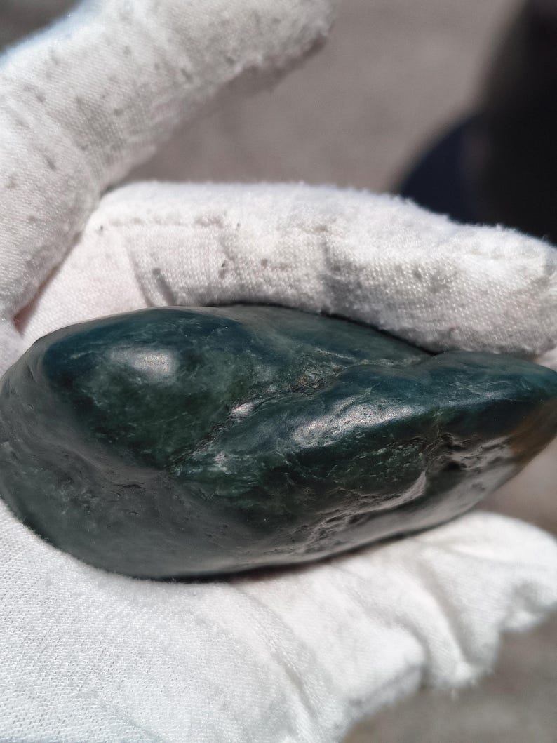 Authentic Big Sur Blue Jade Stone - Hand-polished - Image 6
